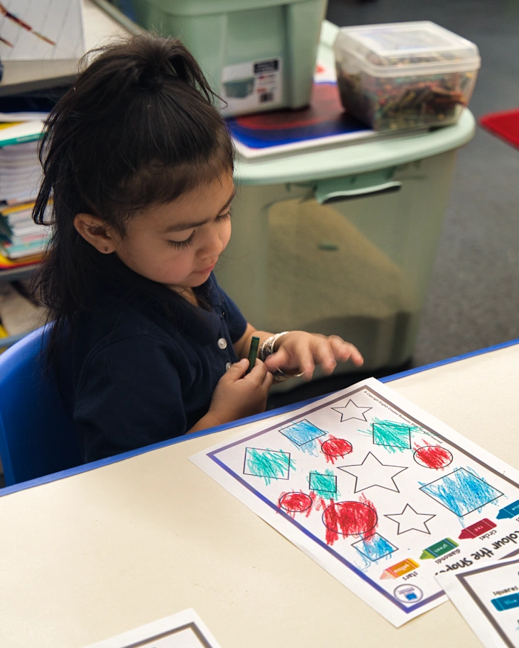 Children learning in the classroom at Appleseed Learning Center