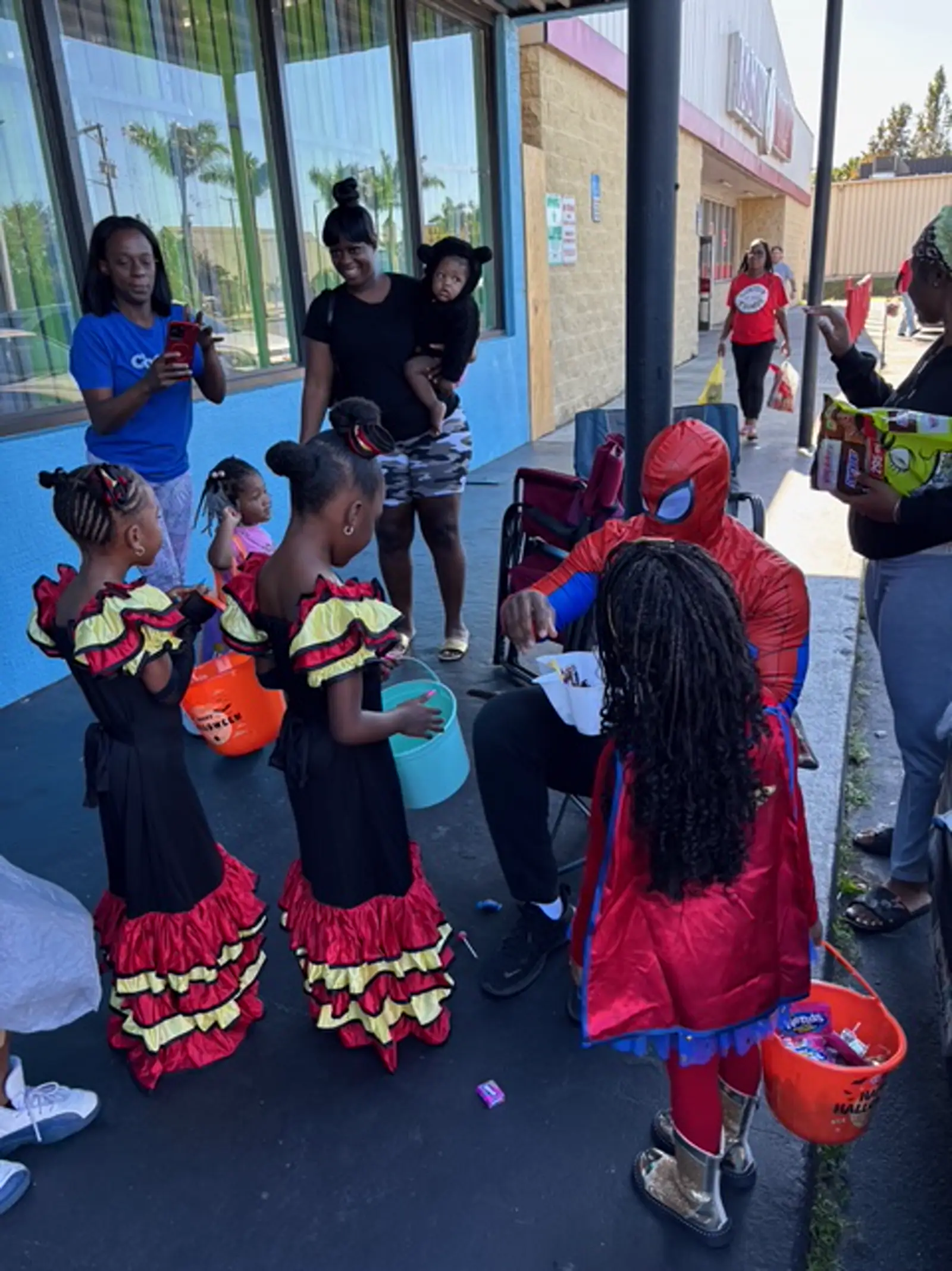 Children in costumes at Trunk or Treat